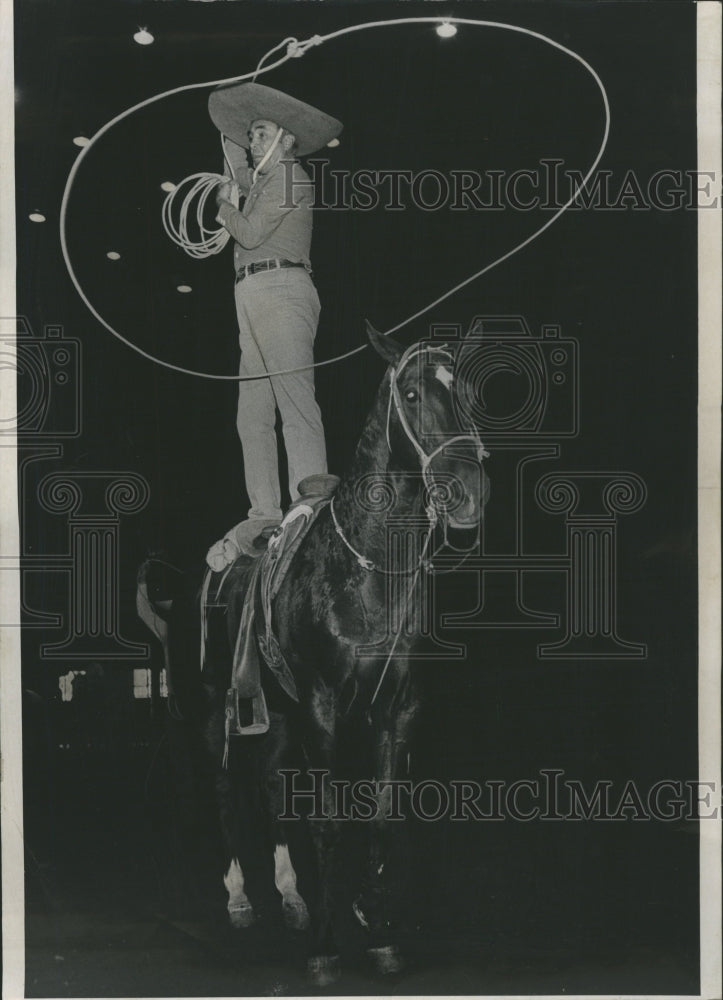 1969 Rafael Ramos Rope Horse Mexican Rodeo - Historic Images