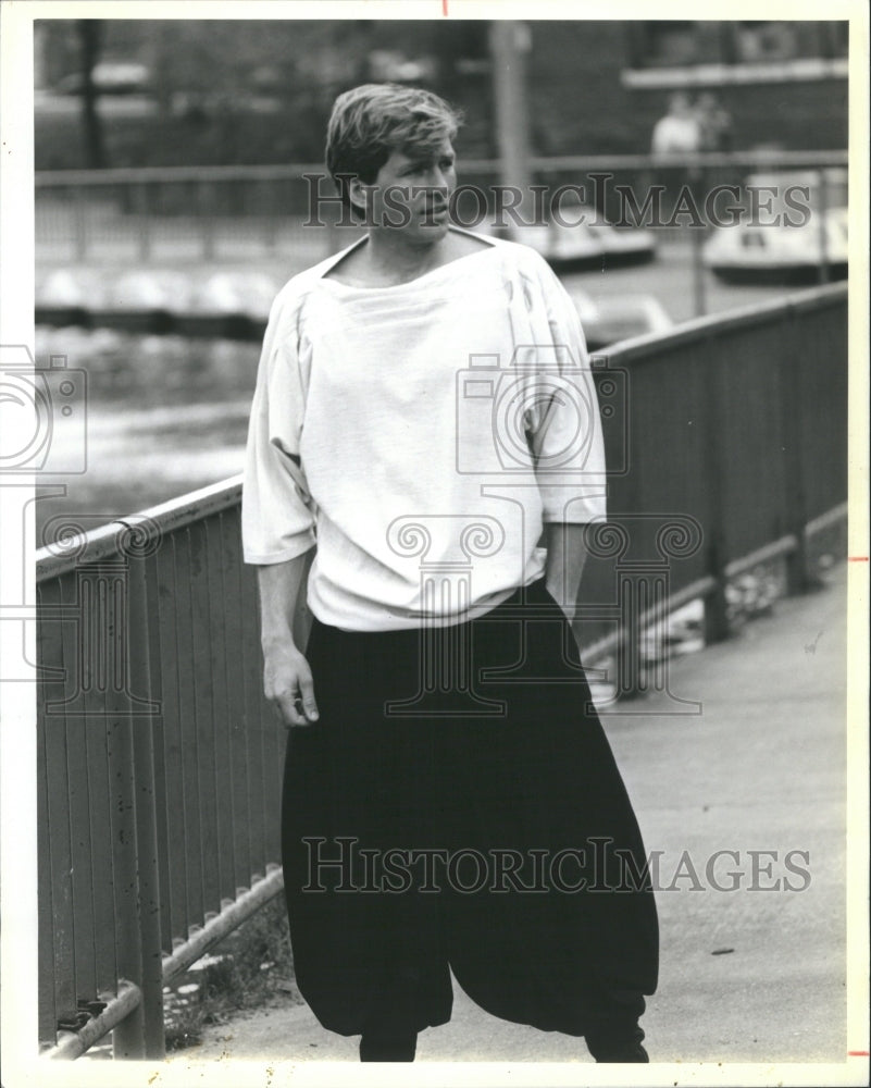 1984 U Tate Jersey Shirt Harem Pants Wool - Historic Images