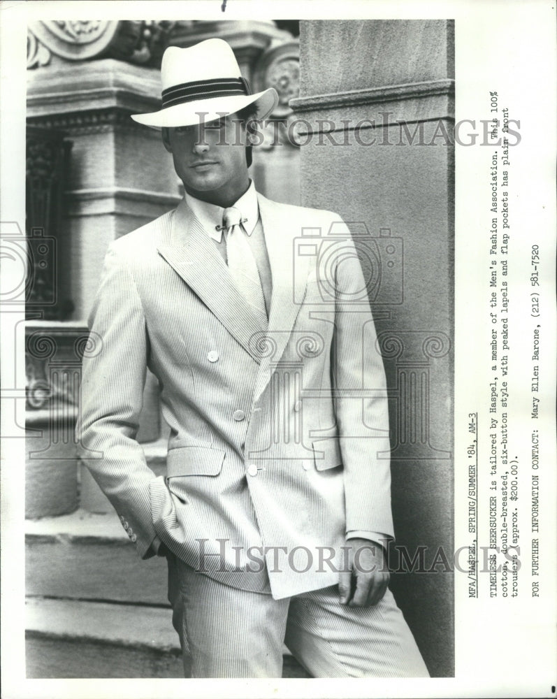 1984 Haspel Mens Fashion Association Lapel - Historic Images