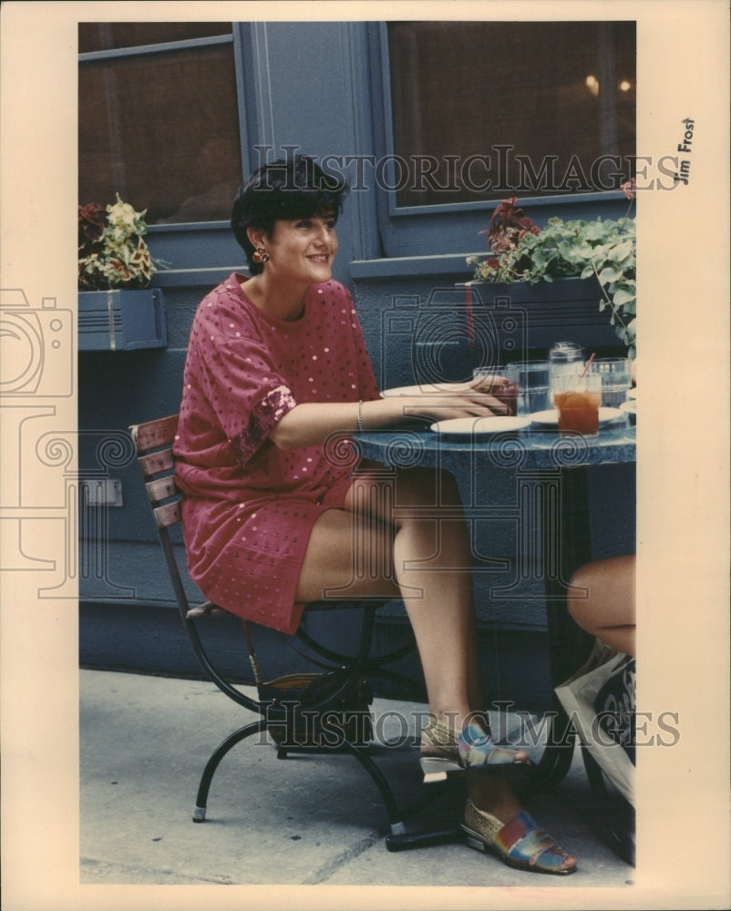 1991 Manya Borman Hot Pink T Shirt Shorts - Historic Images