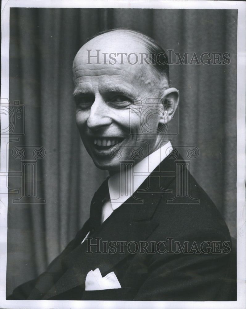 1954 Press Photo Eelco Nicolaas van Kleffens Politician - Historic Images