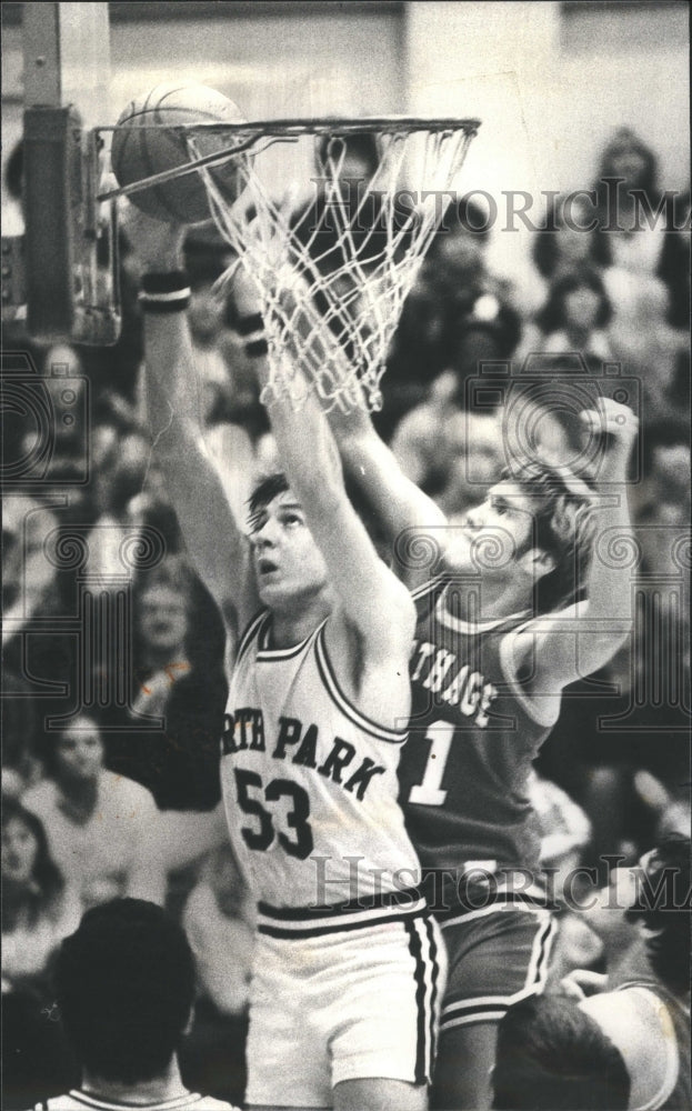 1980 North Park University Basketball Play - Historic Images
