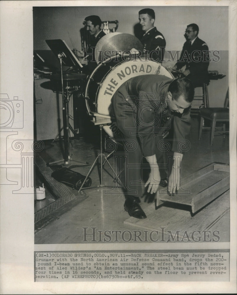 1965 Back Breaker Jerry Dedad DrummerNorth  - Historic Images
