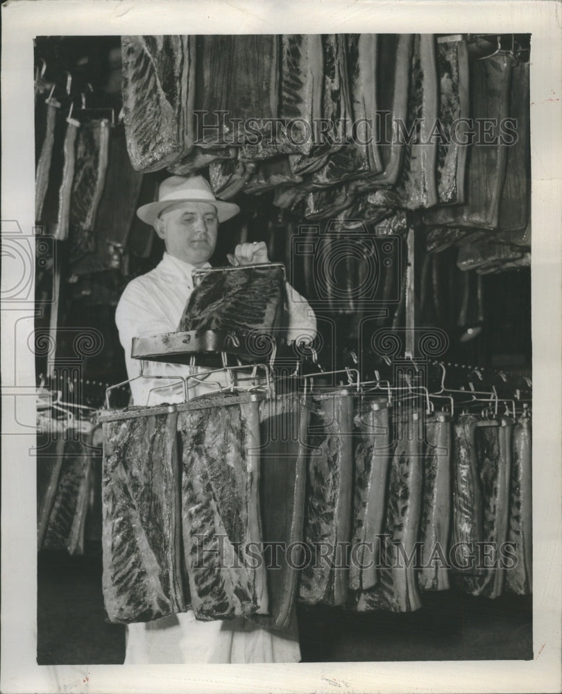 1950 SmokeHouse Meat Pig Large Salt Brine-Historic Images