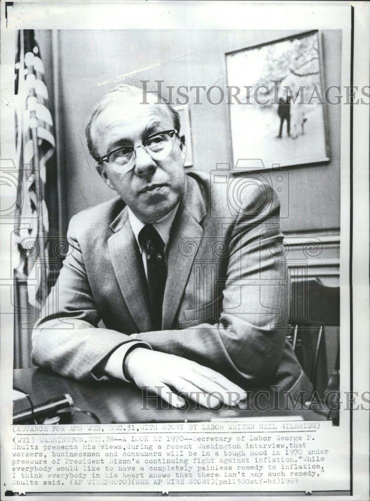 1969 Secretary of Labor George P. Shultz  - Historic Images