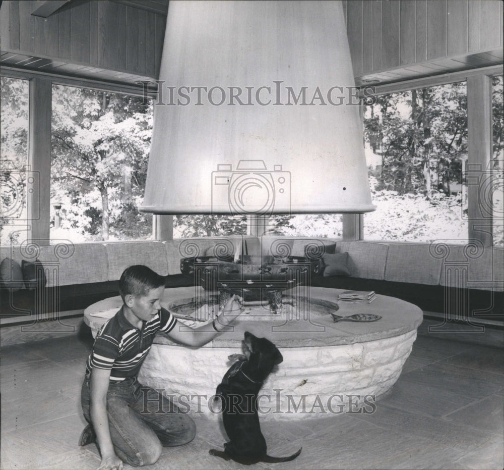 1960 Fireplace - Historic Images