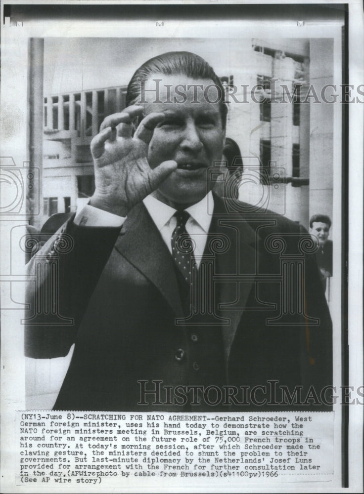 1966 Gerhard Schroeder Politician - Historic Images