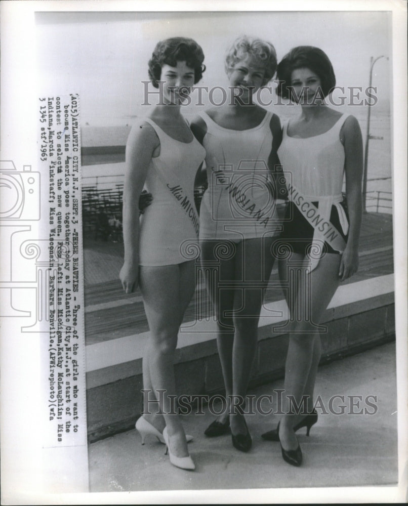 1963 Three Beauties Miss America - Historic Images
