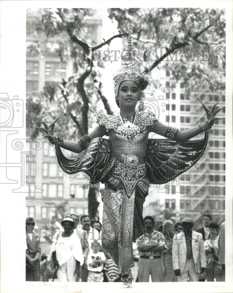 1991 Thai Classic Dancers Little Girl - Historic Images