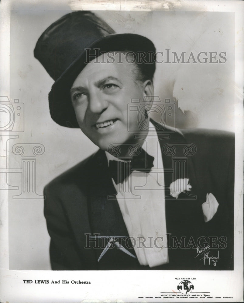 1954 Ted Lewis Orchestra Leader MCA Artist - Historic Images