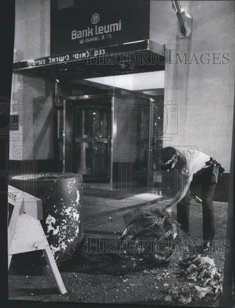 1976 Bomb Impacts Bank Leumi Le - Historic Images