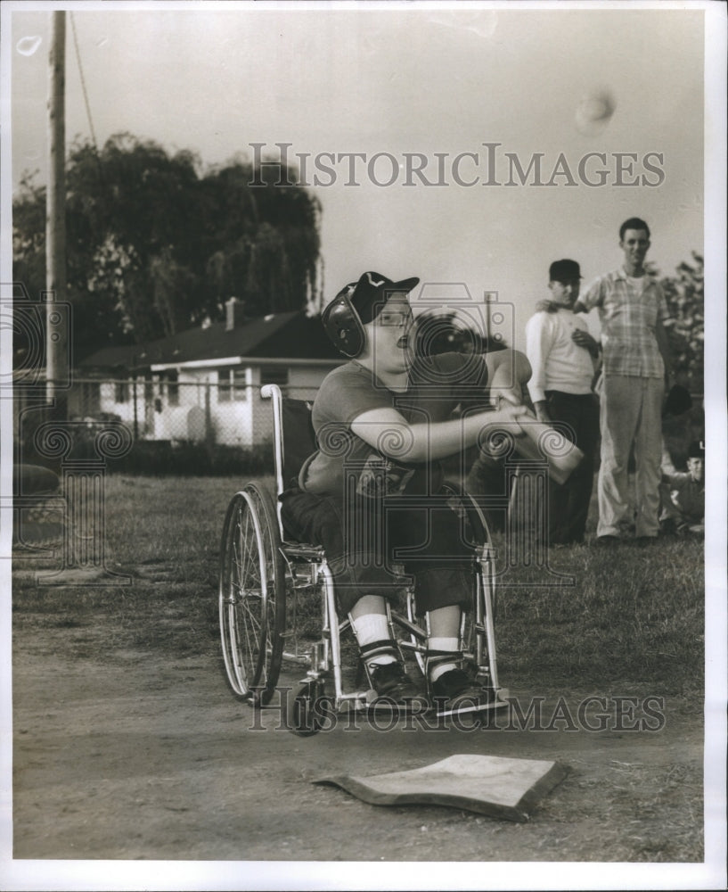 1957 Michael Wilkinson II a polio victim - Historic Images