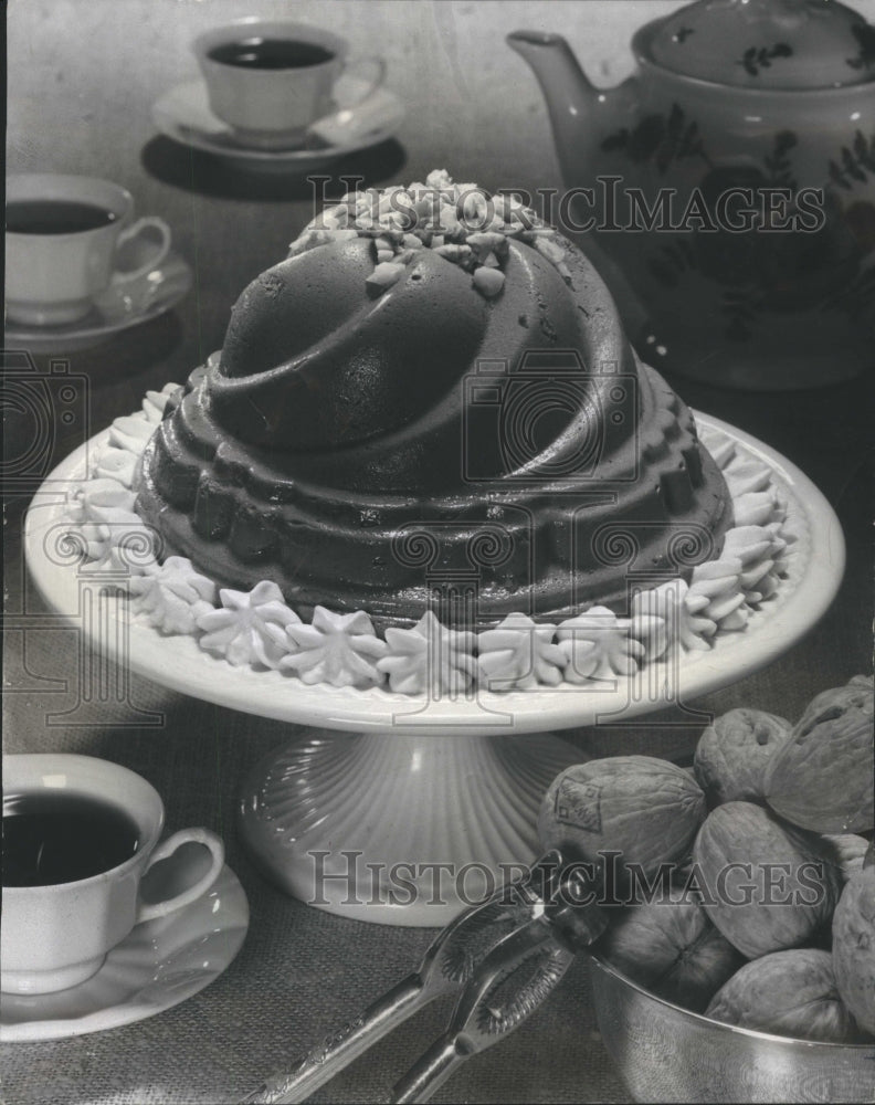 1968 Chocolate Mousse Dessert - Historic Images