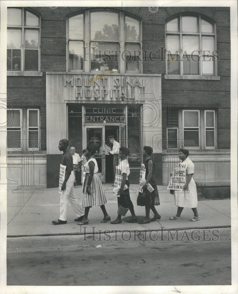 1959 Press Photo Strike Mount Sinai Hospital - RRR54867 - Historic Images