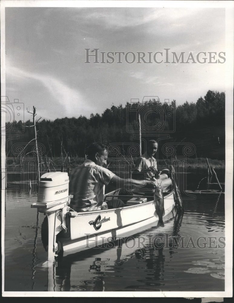 1962 Motor Boats Fisherman - Historic Images