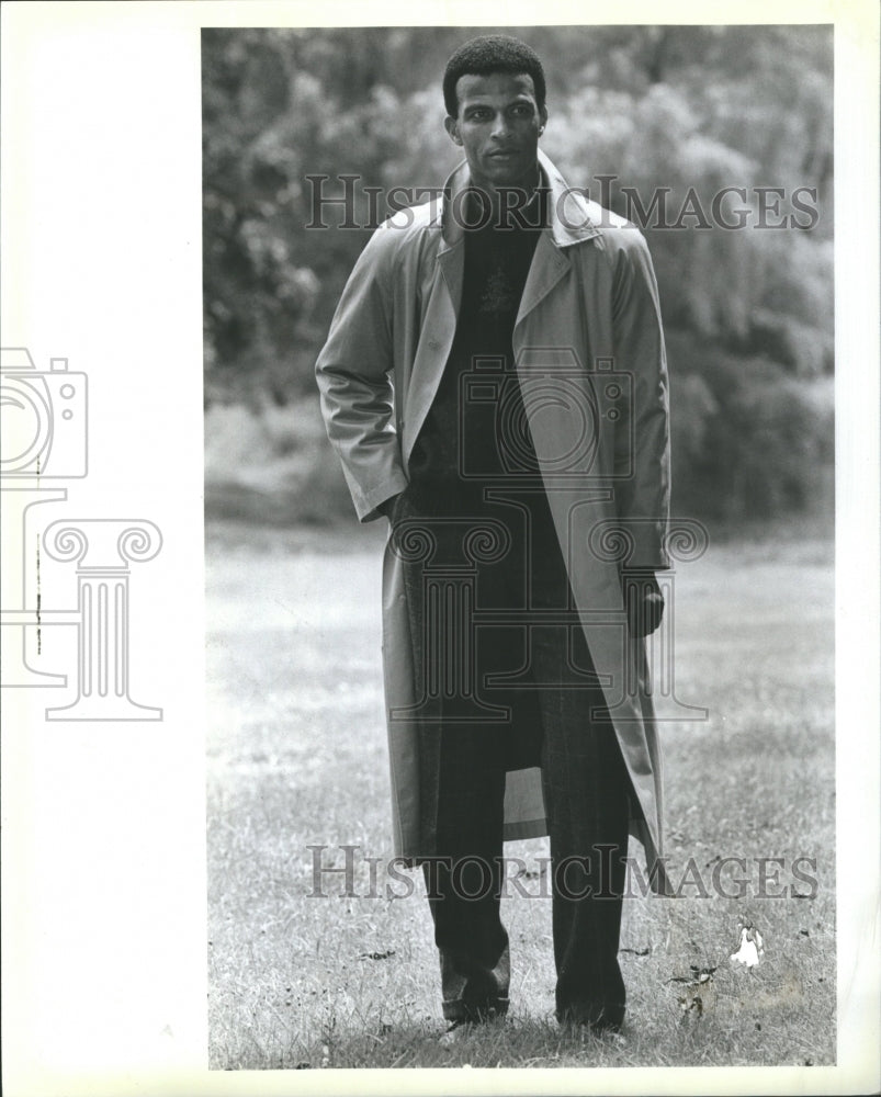 1983 Perry Ellis Khaki Cotton Wool Brown - Historic Images