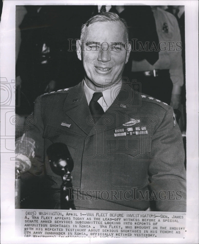 1958 James A. Van Fleet US Army - Historic Images
