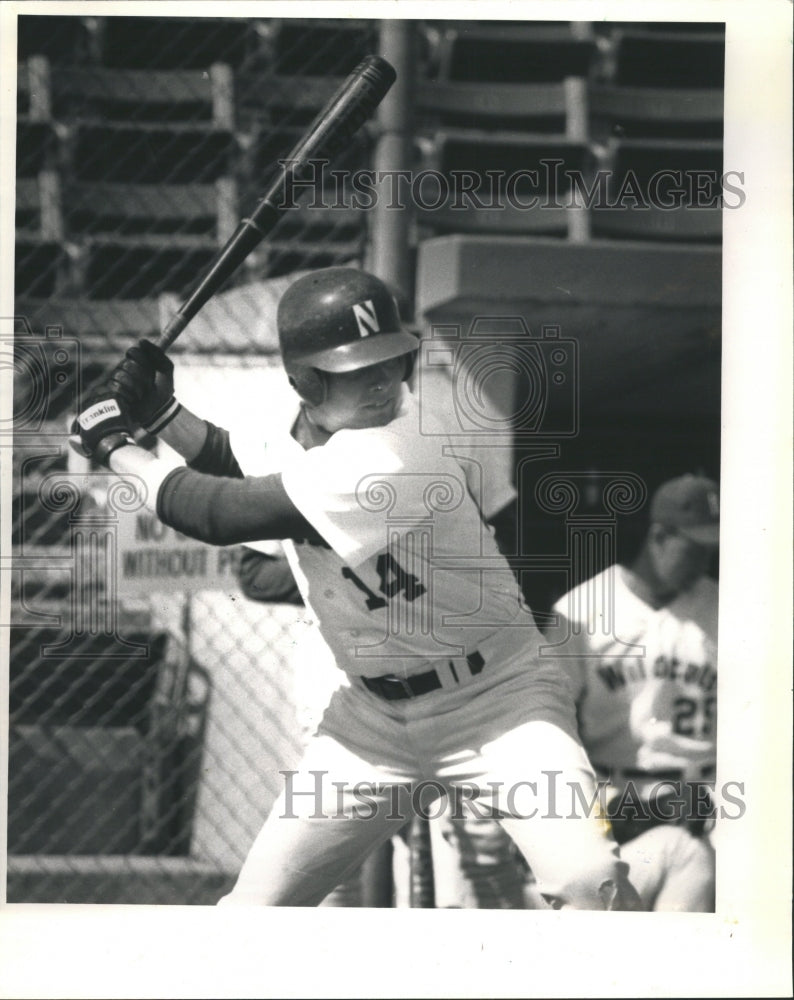 1988 Paul Stevers Bob Brucato Baseball play - Historic Images