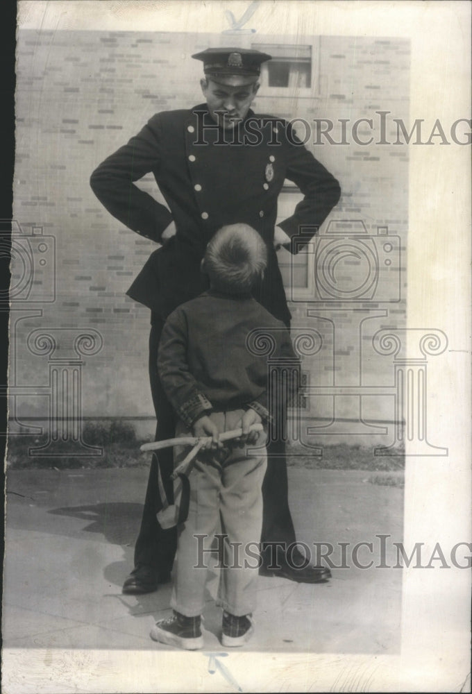1956 Press Photo Patrolman John J. MacDonald - RRR57001 - Historic Images