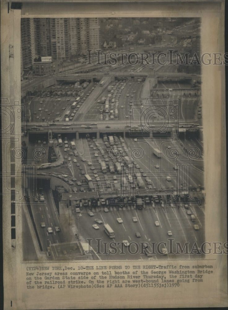 1970 George Washington Bridge New Jersey - Historic Images