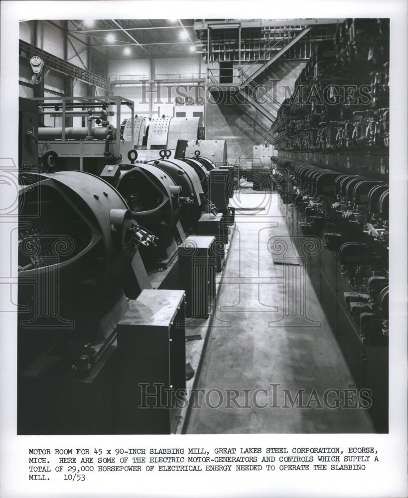 1953 Press Photo Inch Slabbing Mill Michigan - Historic Images