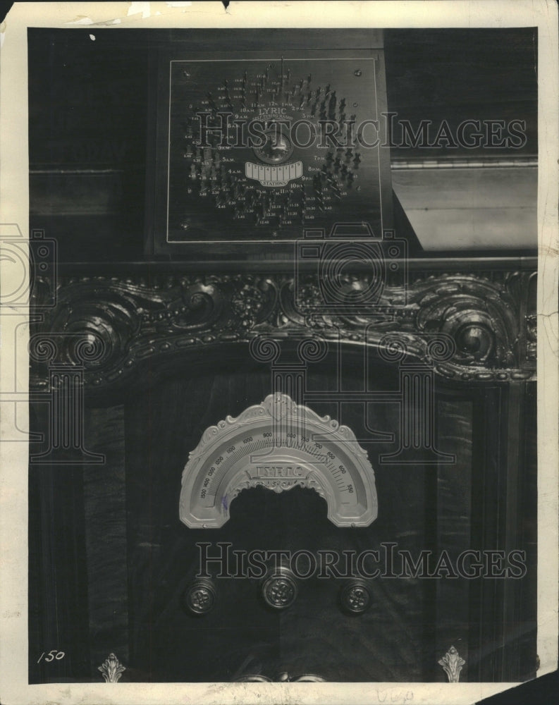 1930 Lyric Deep clock Self Tuner Board - Historic Images