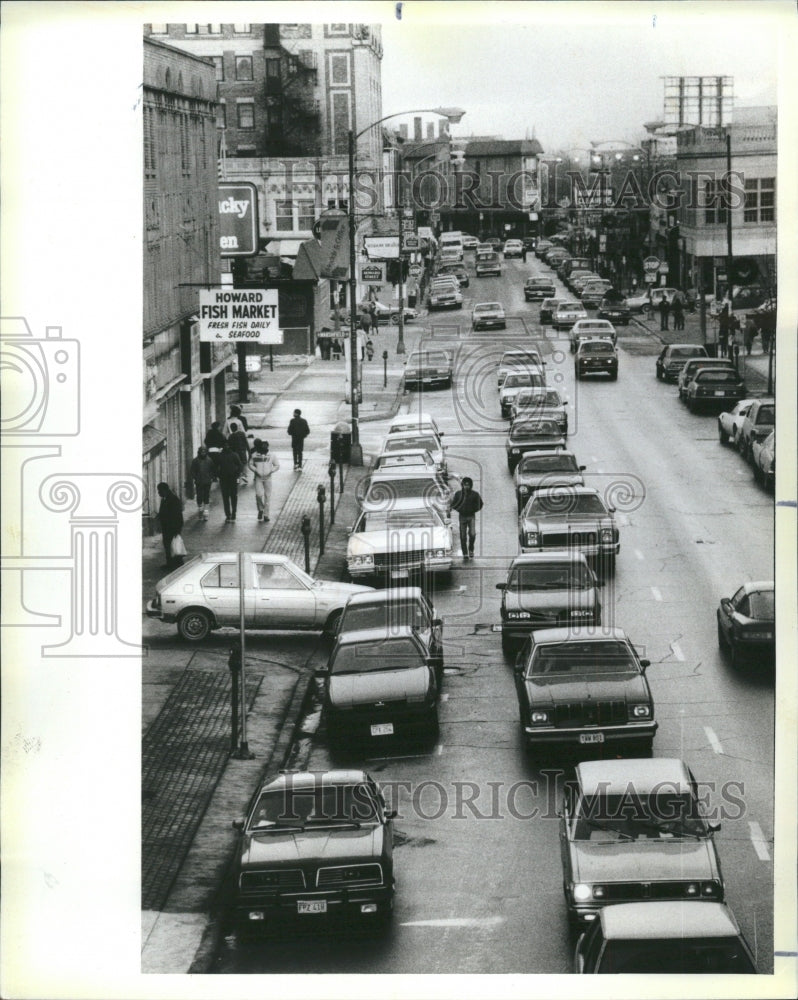 1984 Howard Street Traffic Cars Pauline - Historic Images