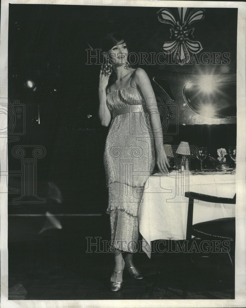 1967 New years Fashion Long Dress - Historic Images