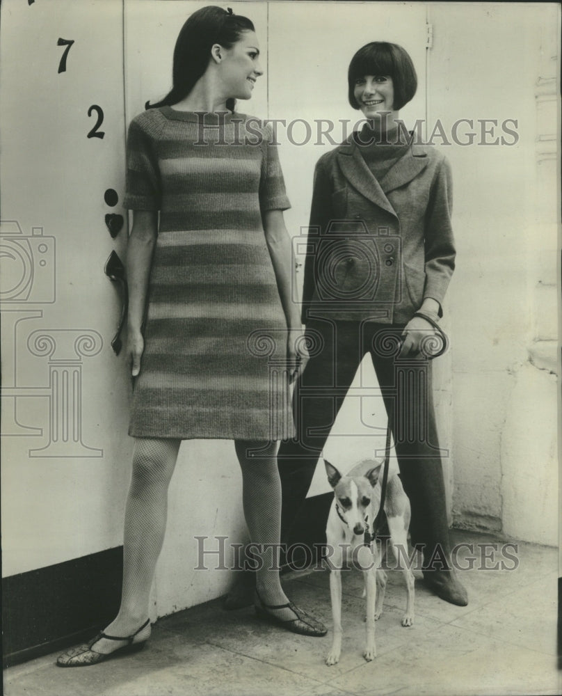 1966 Womens Jersey Jacket/Straight-legged - Historic Images