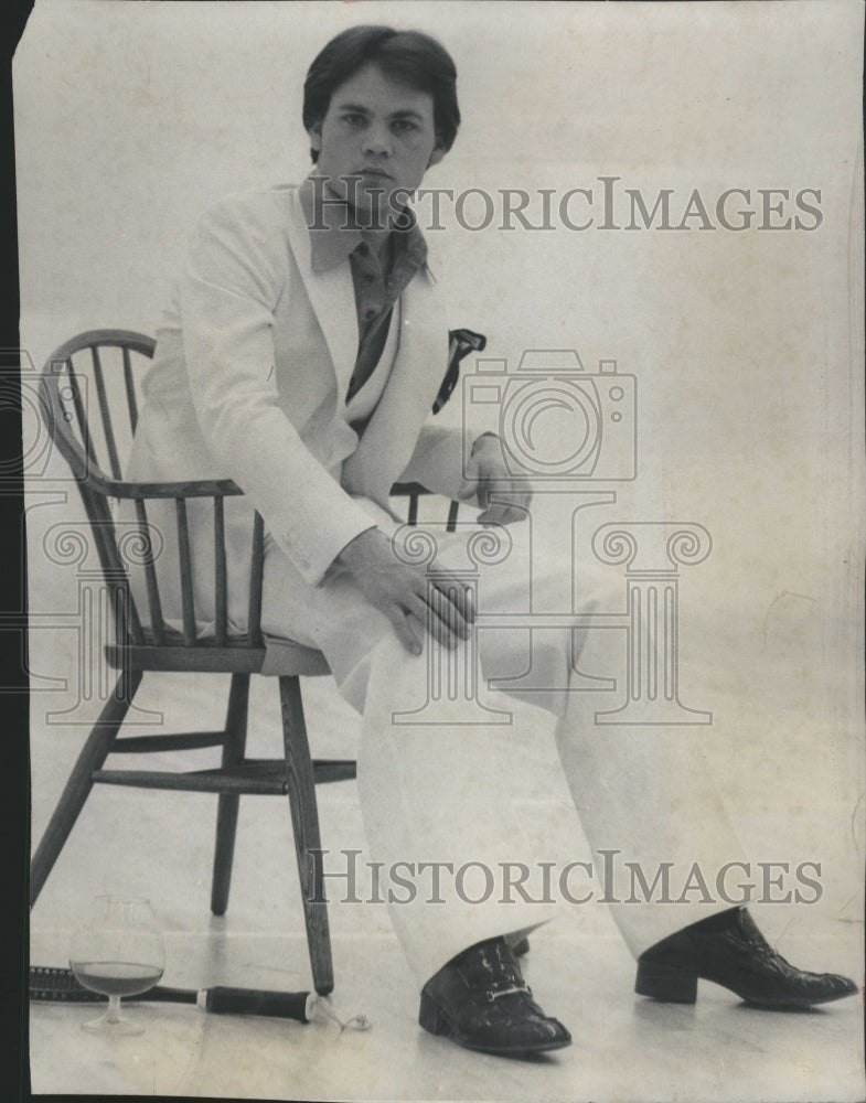 1976 Vested Suit Marrys Mens Wear Michigan - Historic Images