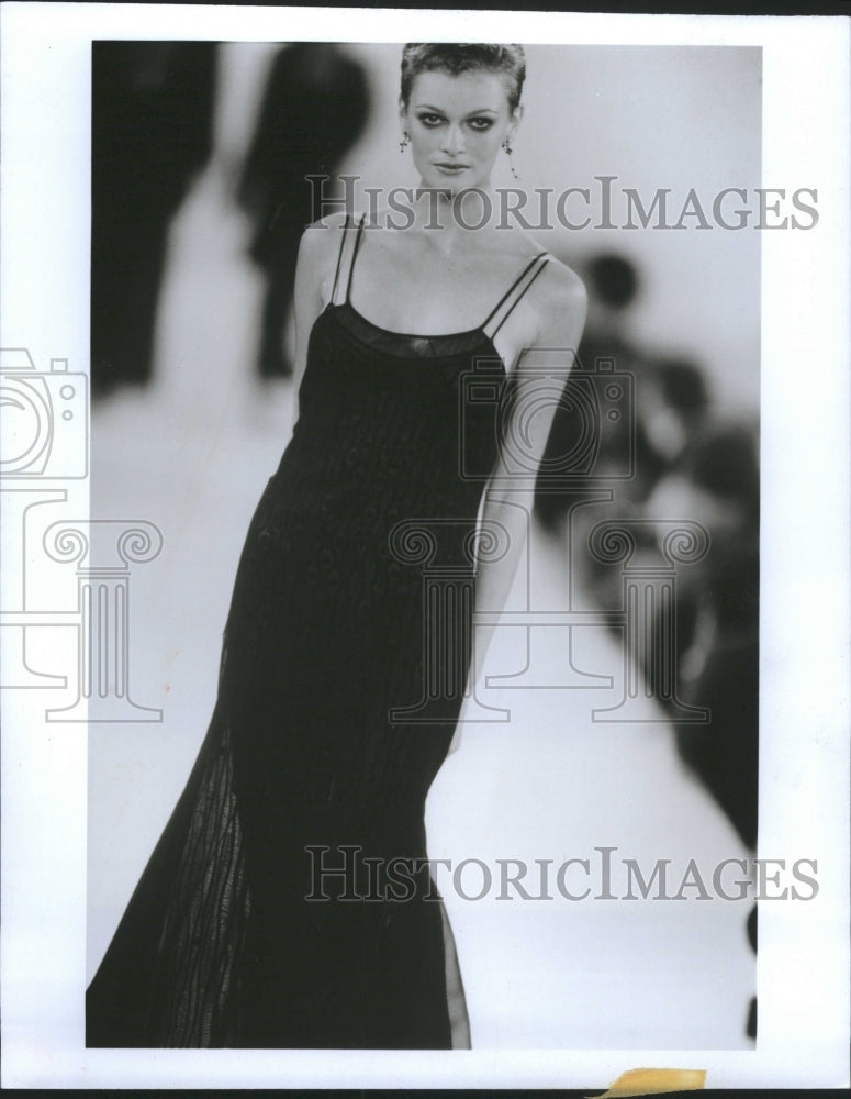 1994 Women Embroid. Silk Chiffon Tank Dress - Historic Images