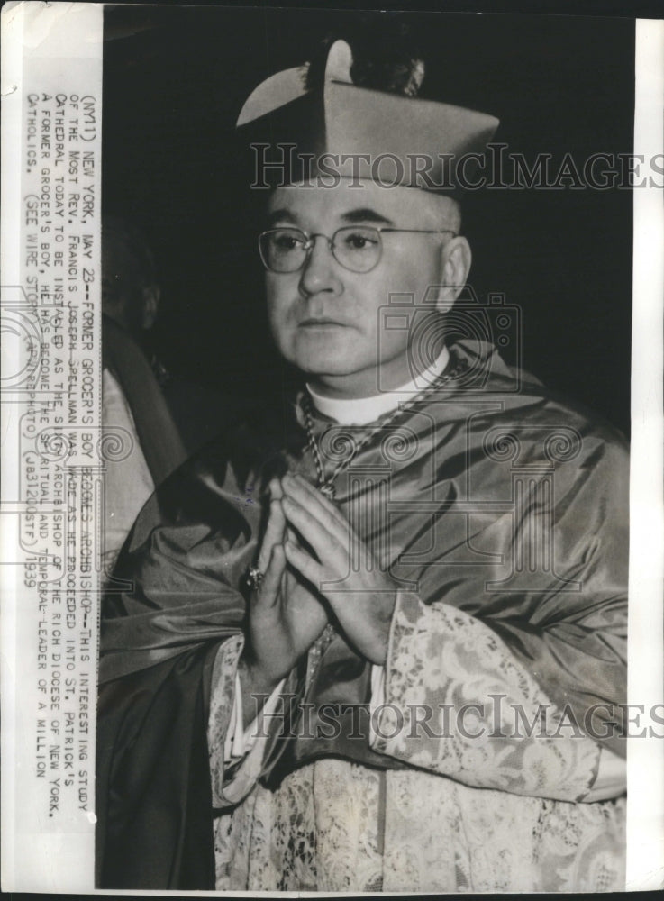 1939 Francis Joseph Cardinal Spellman - Historic Images
