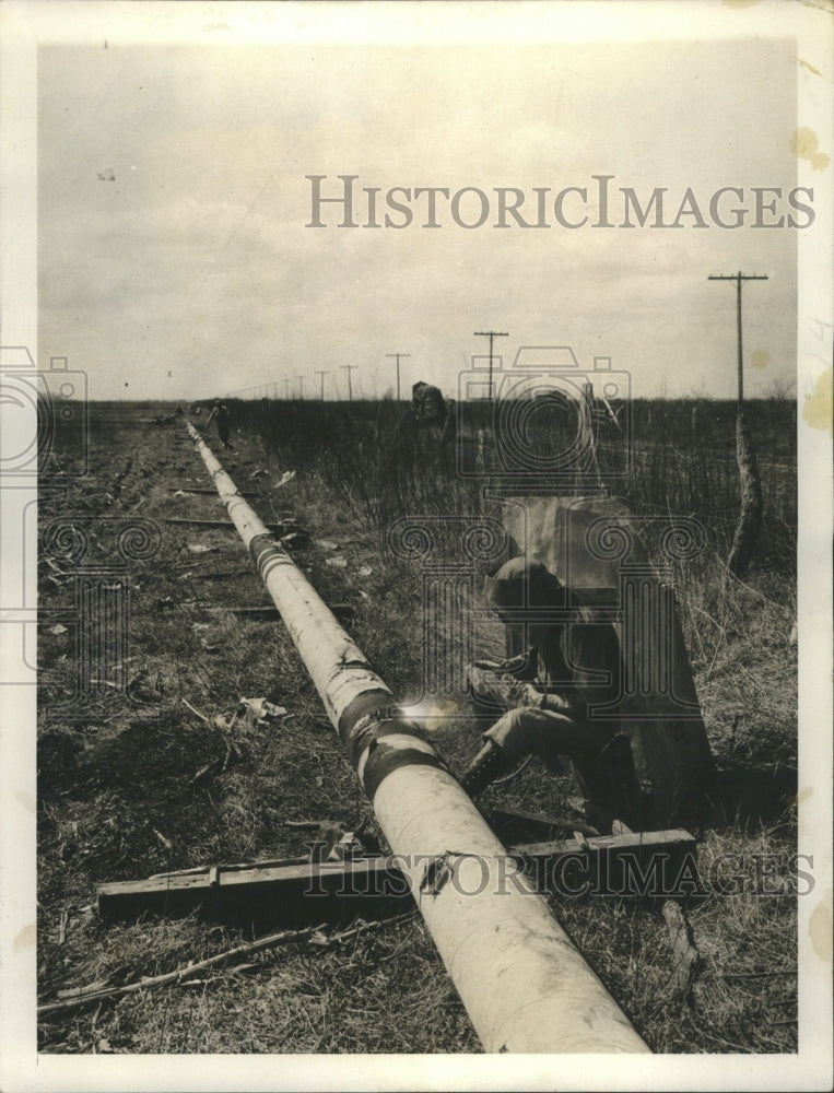 1942 Pipe Nations Life Flow Trees Welding - Historic Images