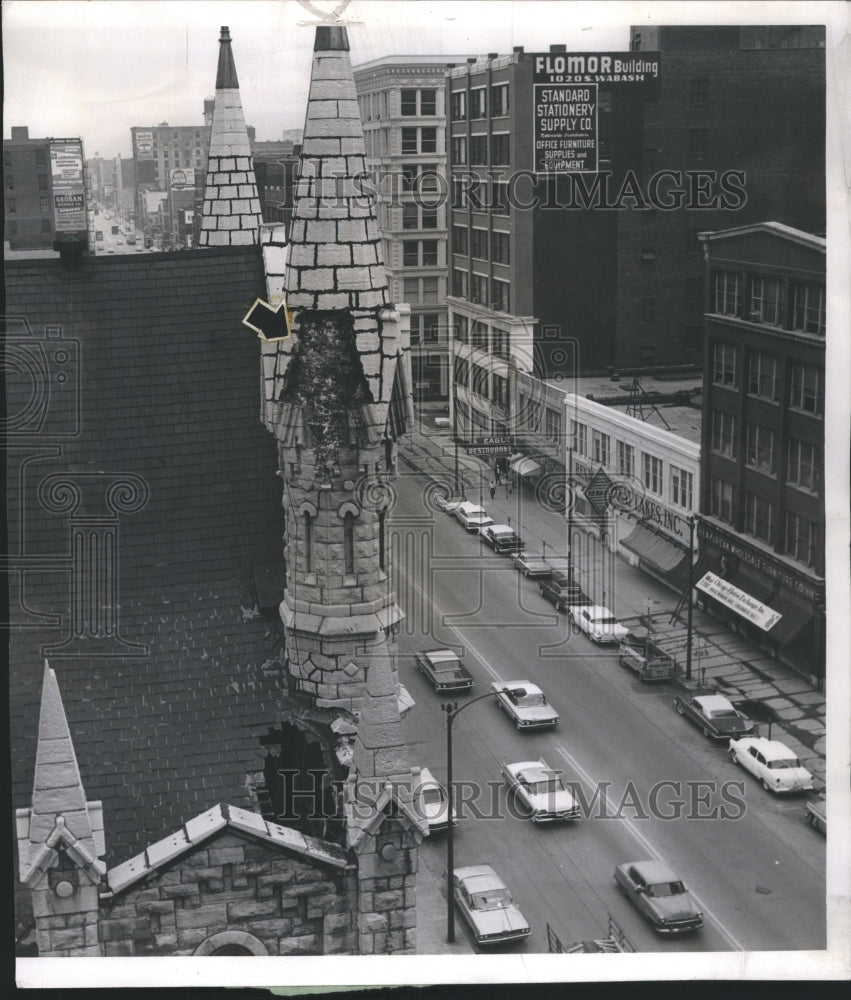 1961 Saint Mary Church Steeple Roof - Historic Images