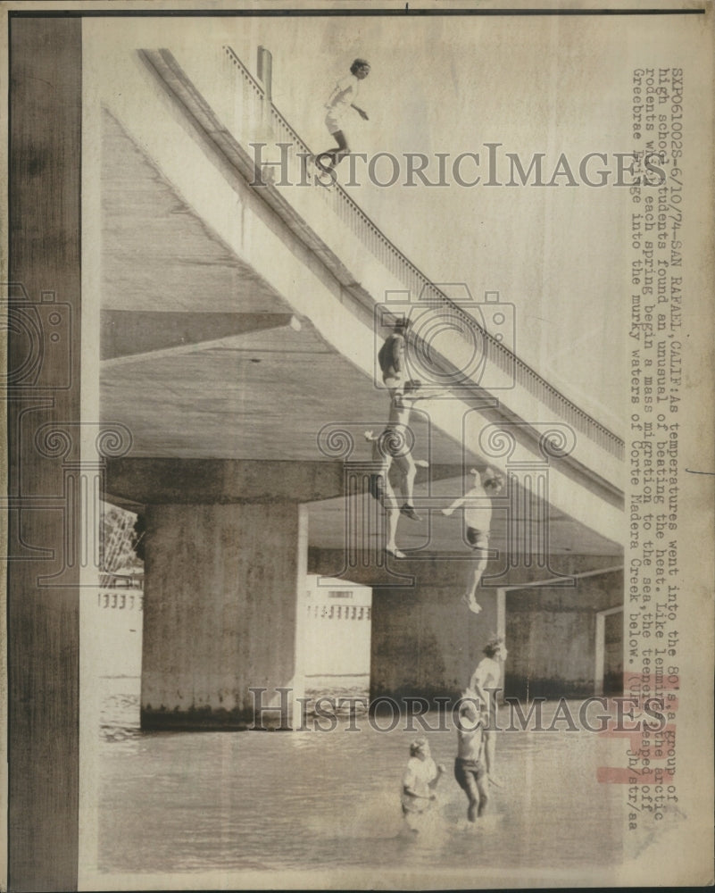 1974 Greenbrae Bridge Corte Madera Creek - Historic Images