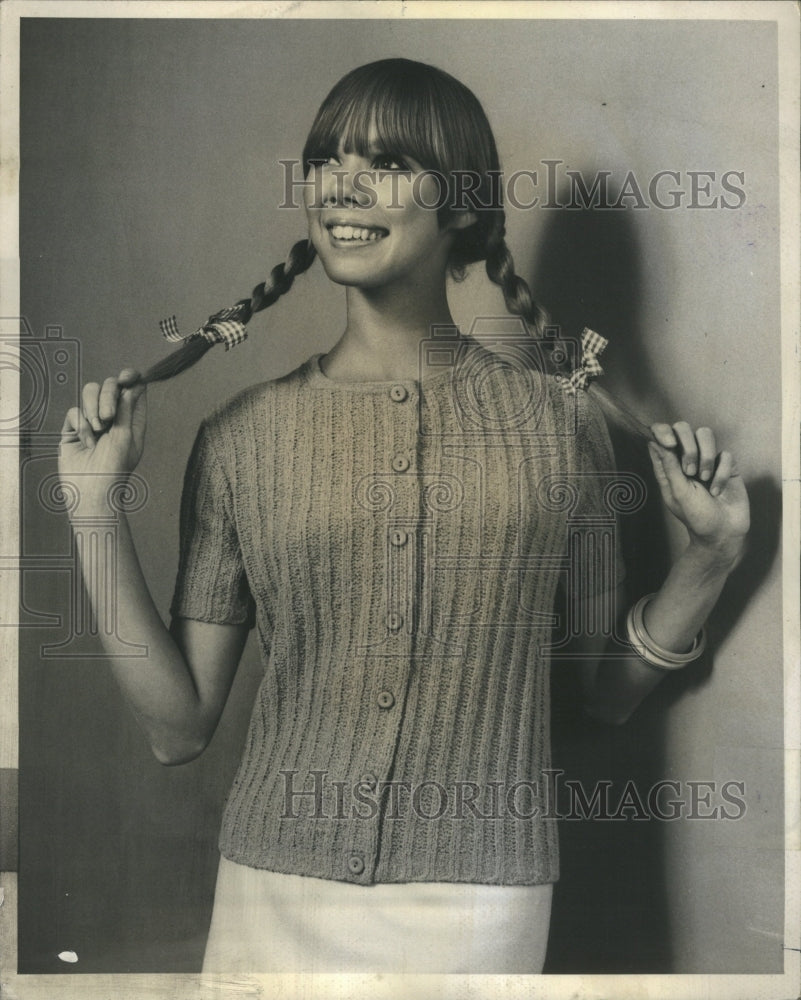1967 Trim Crew Neck Orlon Knit Skimpy - Historic Images