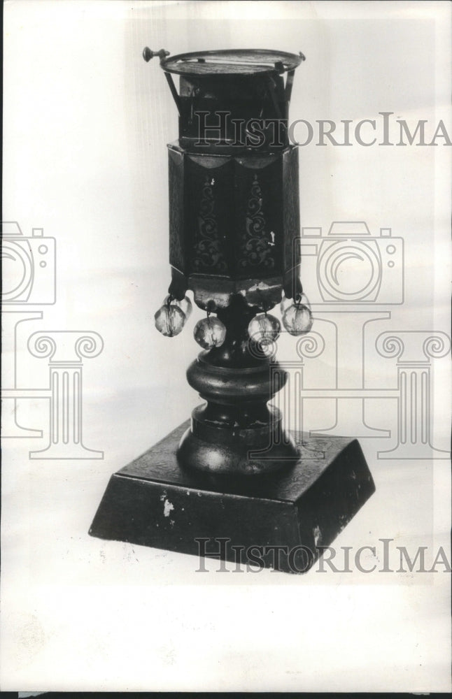 1978 Glass Prints Thin Cointed Rosin Lamp - Historic Images