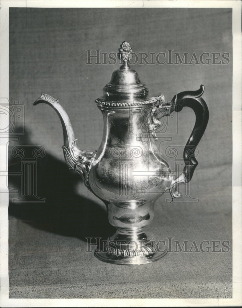 1968 Antiquees Silver Coffepot Joseph Antho - Historic Images