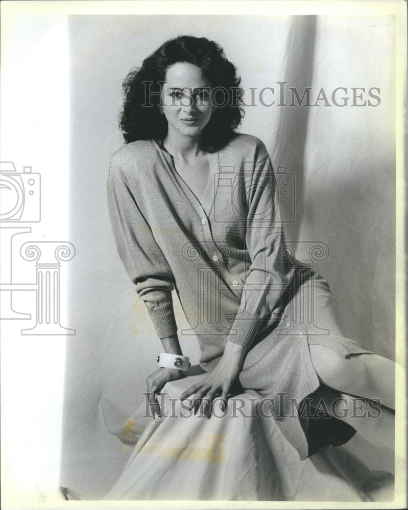 1986 Liz Claiborne Sweater Dress Fashion - Historic Images