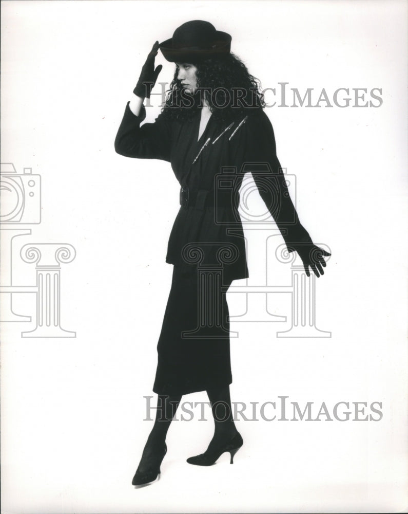 1988 Little Black Dress Krizia Designer - Historic Images