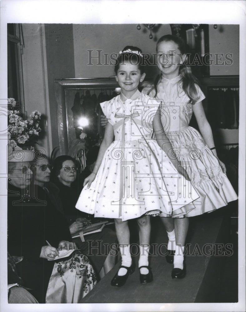 1956 Fashions Paris Little Ladies - Historic Images