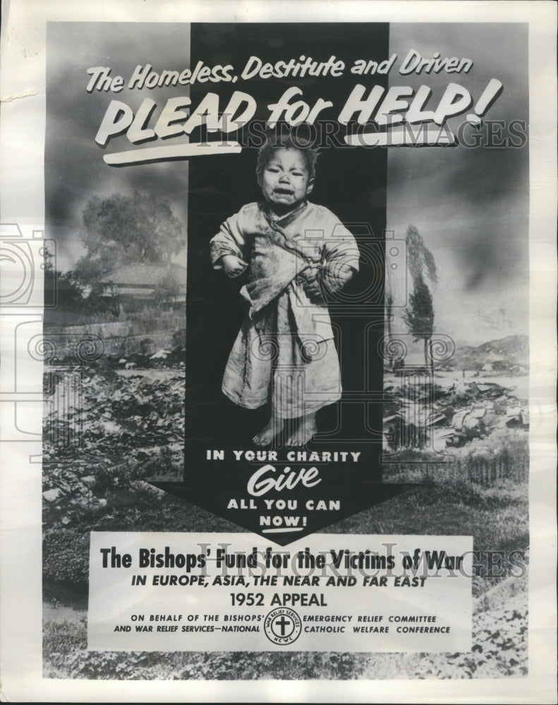 1952 National Bishops Fund Campaign War vic - Historic Images