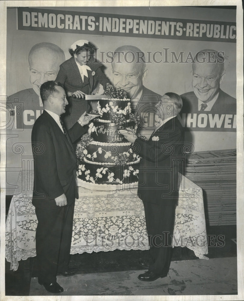 1956 Citizens for Eisenhower Ike Dey Party - Historic Images