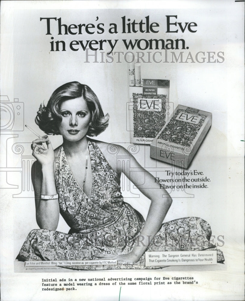 1975 Eve Cigarettes - Historic Images