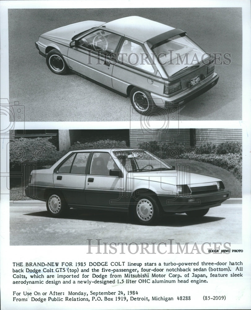 1985 The new 1985 Dodge Colt GTS - Historic Images