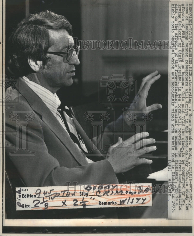 1976 Press Photo Bobby Crim - Historic Images