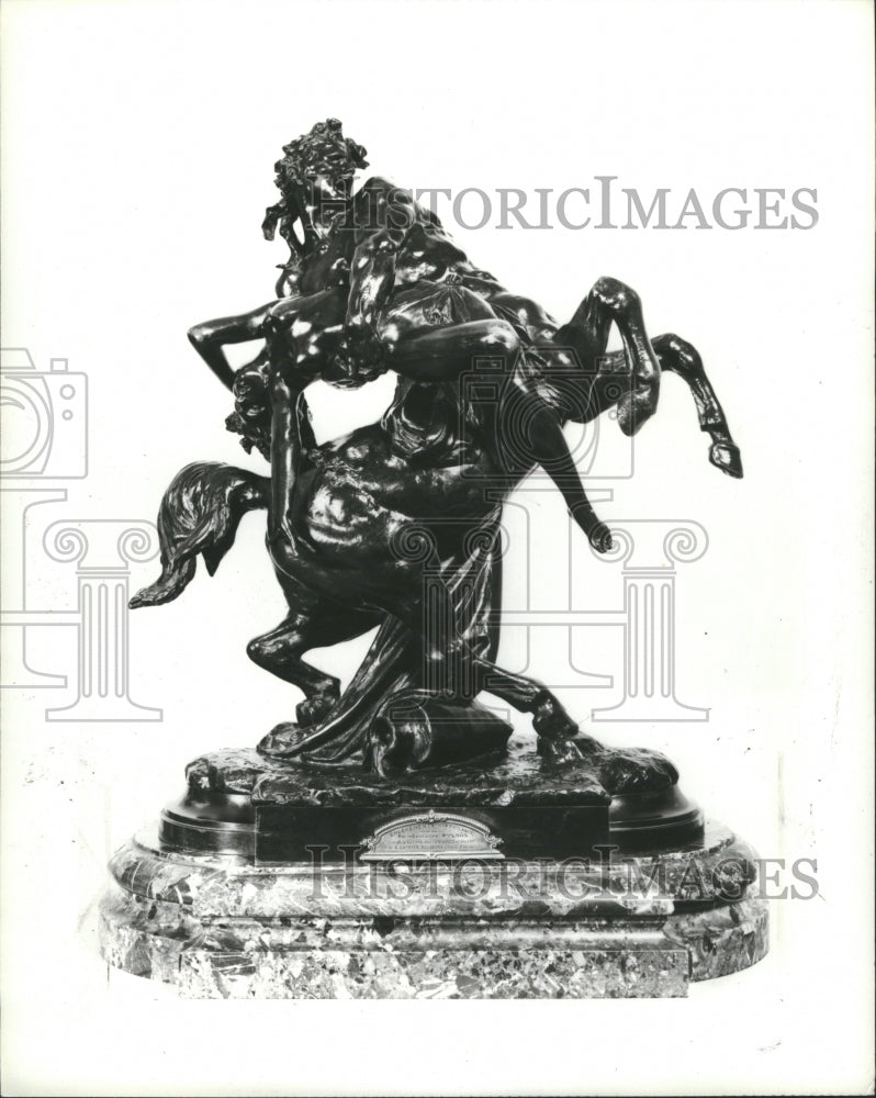 1980 Bronze Sculpture Abduction Hippodamie - Historic Images