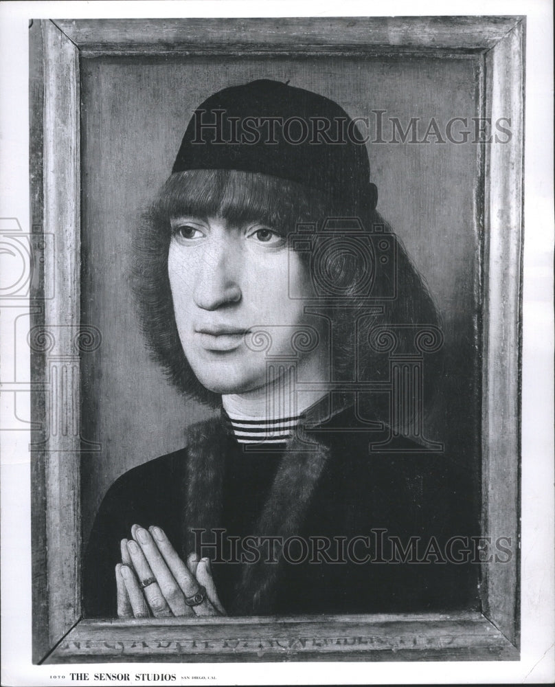 1961 Young Man Folded Hands Flemish Memling - Historic Images