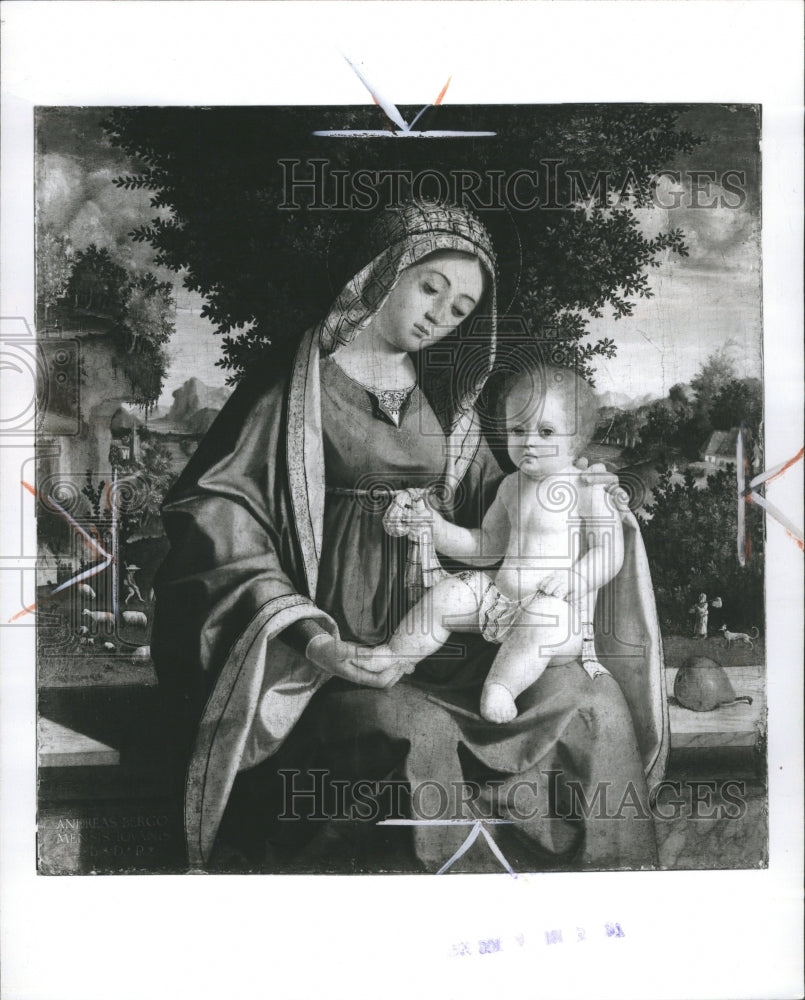 1966 Andrea Previtali Madonna and Child - Historic Images