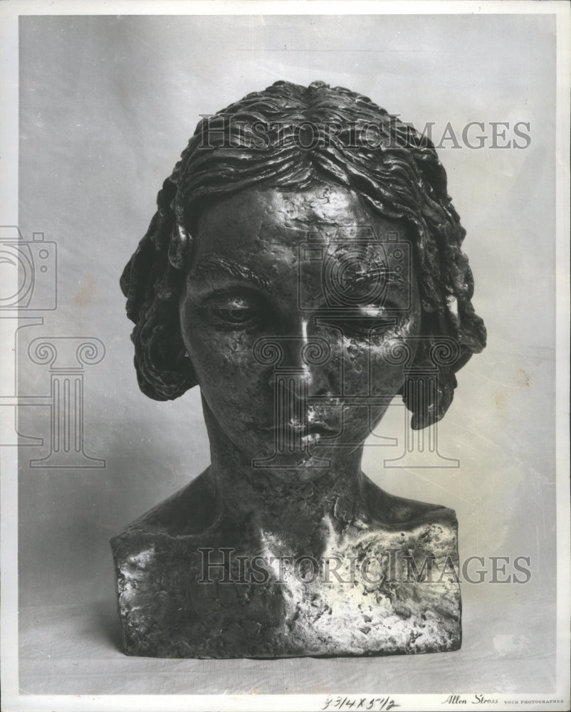 1960 Bronze head &#39;Oriel Ross&#39; by Epstein - Historic Images